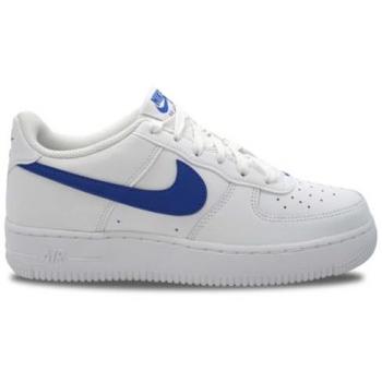 Nike Air Force 1 Kinderschuhe Leder Weiß Hyper Royal