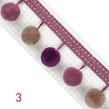 Mini cinta de encaje con borlas de algodón