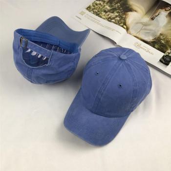Gorra de béisbol de color sólido con cierre trasero de algodón