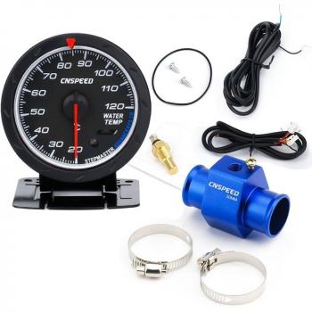 CNSPEED 60MM Water Temperature Gauge with Red & White Lighting, 20-120°C