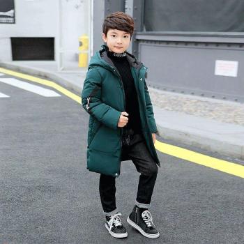 Manteau d’hiver robuste avec capuche en cachemire pour enfants garçons