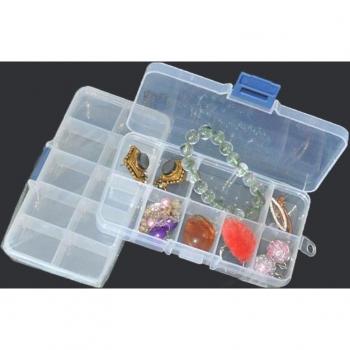 ISKYBOB Adjustable Jewelry Box with 10 Slots