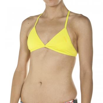 Arena Triangle Feel Top de Bikini de Entrenamiento, Mujer, Verde/Amarillo