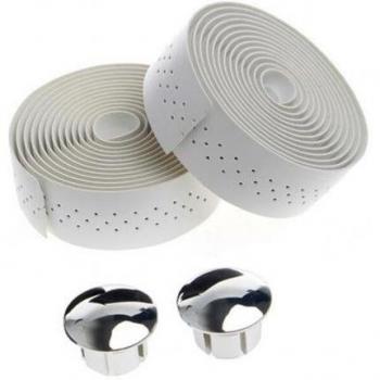 Faux Leather Bike Handlebar Tape Set with 2 Plugs - Road Cycling Accessory