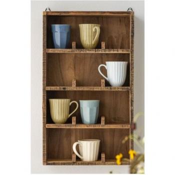 Ib Laursen Wandregal 4‑Fach – Unika Holz