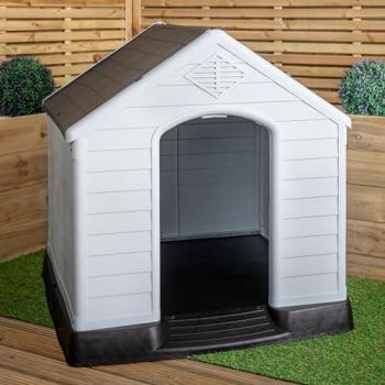 Large 99x92cm Samuel Alexander Plastic Dog Shelter with Raised Platform