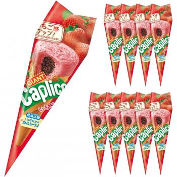 Ezaki Glico Strawberry Chocolate Giant Caprico 10 Pieces