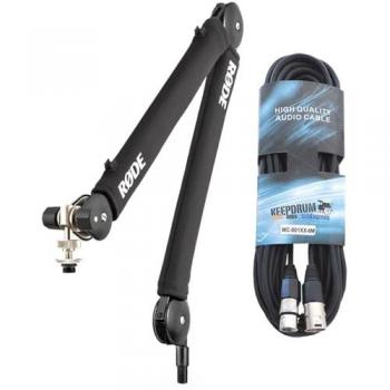RØDE PSA1+ Mikrofonarm Tisch-Stativ mit keepdrum XLR-Kabel