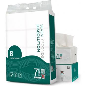 Papel Higiénico de Seda Suave - 8 Bolsas, 3 Capas