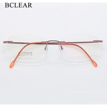 BCLEAR Pure Titanium Ultralight Rimless Women's Eyewear 9012