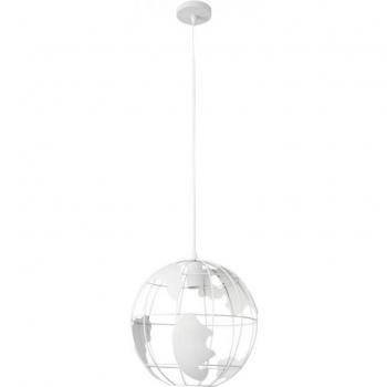Lámpara Colgante FABRILAMP Orbe 1xe27 Blanco Regulable 30x30 Cm