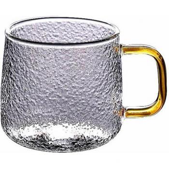 Japanese Heat-Resistant Hammer Pattern Tea Glass Cup Pink