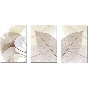 TPFLiving Ginkgo-Blatt Wandkunst - 15 Größen - Ohne Rahmen