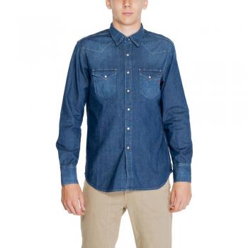 Replay Camicia a Maniche Lunghe Dark Blue L