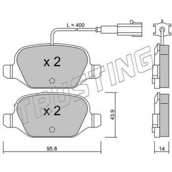 Pastiglie freno TRUSTING 333.3 Kit