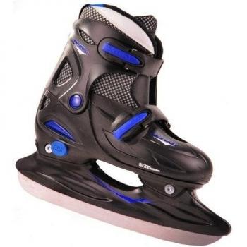 Pattini in schiuma misura regolabile nero/blu per bambini