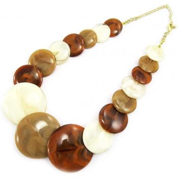 Collier Créateur Métisse Marron Beige