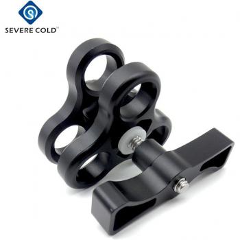 Pince à rotule aluminium 3‑sections – Support de lampe et torche photo subaquatique