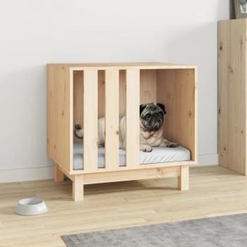 Solid Pine Wood Dog House by vidaXL (60x45x57 cm)