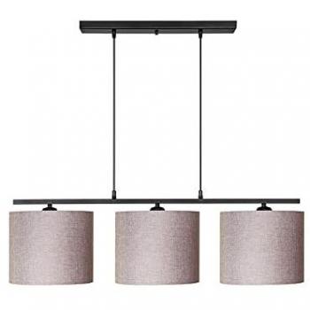 TOSCOHOME Lampada a sospensione 80cm con paralumi tessuto beige - Medusa