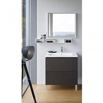Meuble sous-lavabo Duravit L-Cube 36,4 x 24,1 cm, 1 porte, pour Vero Air 072438, finition Décor Blanc Mat, modèle LC6293