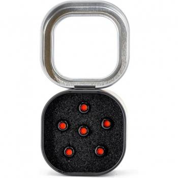 Martin Liquidmetal Bridge Pins with Black/Red Inlay