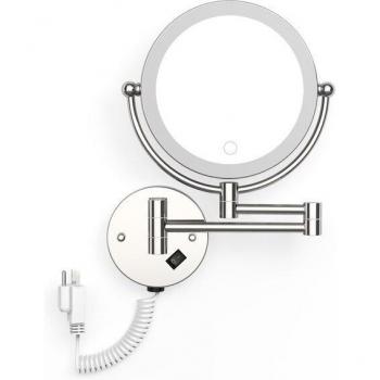 Espejo de Baño con Luz LED 8 y Aumento 5X