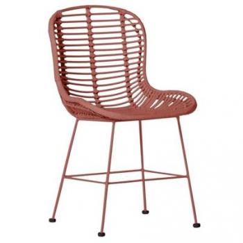 Silla Exterior de Fibra Natural Terracota 86×47 cm