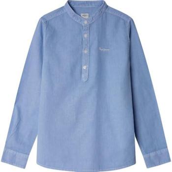 Pepe Jeans Boys’ Long Sleeve Shirt “Azzurro Blue” (4 Years)