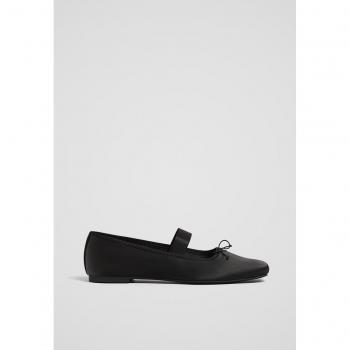 Stradivarius Ballerinas – Schwarz Satin, 38