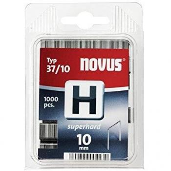 Novus 105104200 Typ H N°37/10 Agrafes en fil fin, Argent, Set de 1000 Pièces