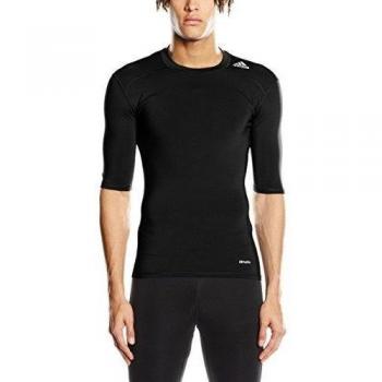 Adidas Techfit Base - Camiseta de manga corta para hombre, Negro (Black), 2XL