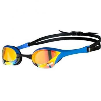 Arena Cobra Ultra Swipe Mirror Swimming Goggles - Yellow Copper/Blue