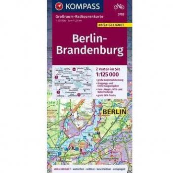 KOMPASS Großraum-Radtourenkarte 3703 Berlin-Brandenburg 1:125.000