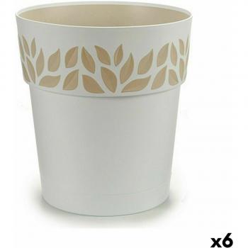 Set di 6 Vasi Autoirriganti Stefanplast Cloe in Bianco 29x29x29 cm