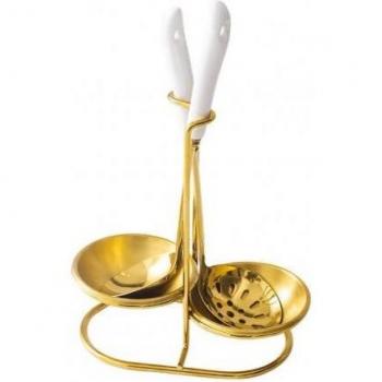 Gold Stainless Steel Soup Ladle Spoon