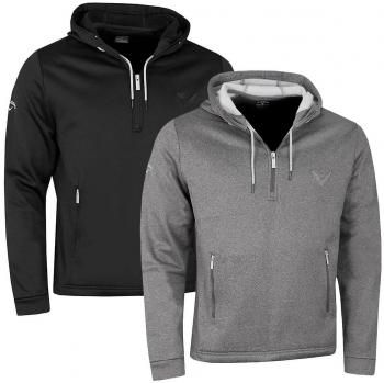 Callaway Men's Aquapel SwingTech Thermal 1/2 Zip Hoodie - Caviar - Large
