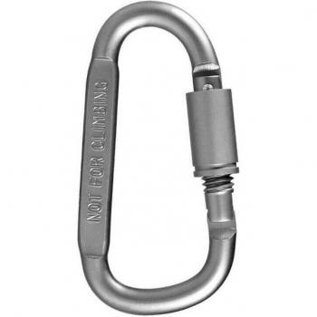 10 Pcs Black D Shaped Aluminum Alloy Keychain Carabiners