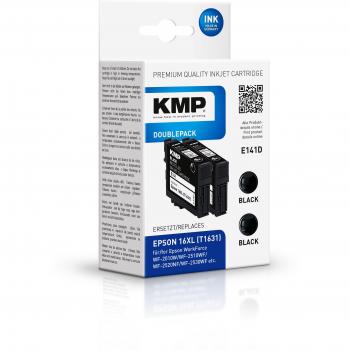 Epson Kompatible Druckerpatronen KMP E141D Schwarz (2er‑Set)