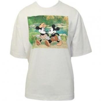 T-shirt oversize Disney da donna Lakeside Topolino e Minnie S bianco