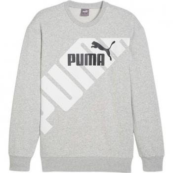 Sudadera Gris Puma Power Graphic Crew Hombre Modelo 678961-04