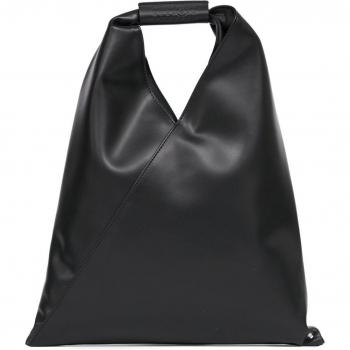 Borsa Piccola Triangolare Nera in Materiale Sintetico MM6 Maison Margiela Taglia UNI