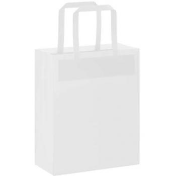 Bolsas de Papel Blanca con Asas – 250 Uds (18x8x22 cm)