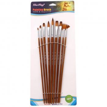 Set de pinceles de gancho y pluma - 9 piezas