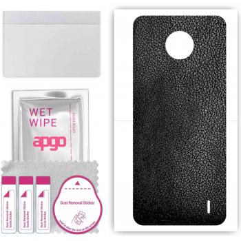 Nokia C20 Protective Vinyl Sticker - Black Leather