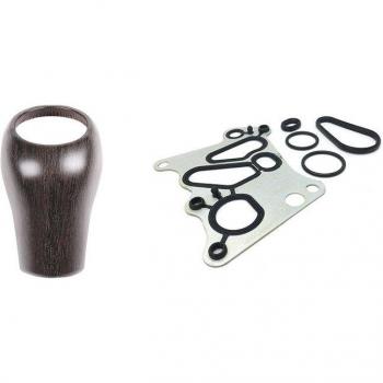 Couvre pommeau de levier de vitesse en ABS texturé chêne avec kit de joints pour refroidisseur d'huile 2711840280 pour Mercedes
