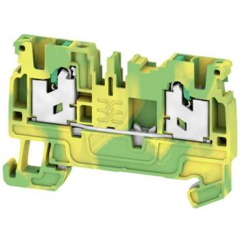 Weidmuller - Borne de Jonction AS2C 2.5 pe, Enfichable, Vert/Jaune (Pack de 10)