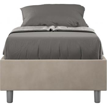 Cama Sommier Acolchada 90x200 Microfibra Arena