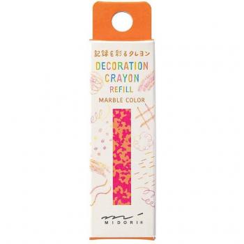 Midori Decoration Crayon Refill Pink x Orange, none