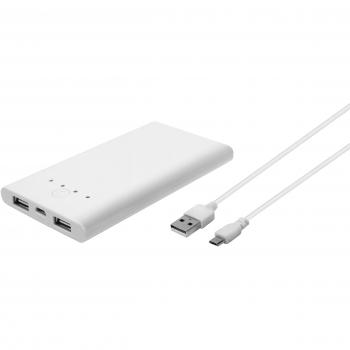 Neoxeo 6000mAh PowerBank con LED de Carga, Batería Polímero – Blanco